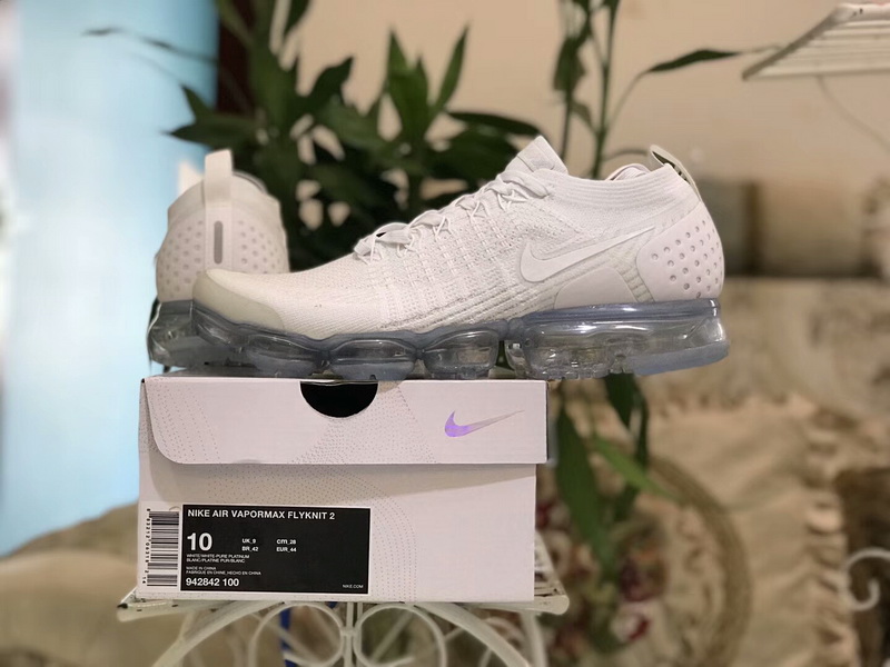 Authentic Nike Air VaporMax Flyknit 2 “White silver”